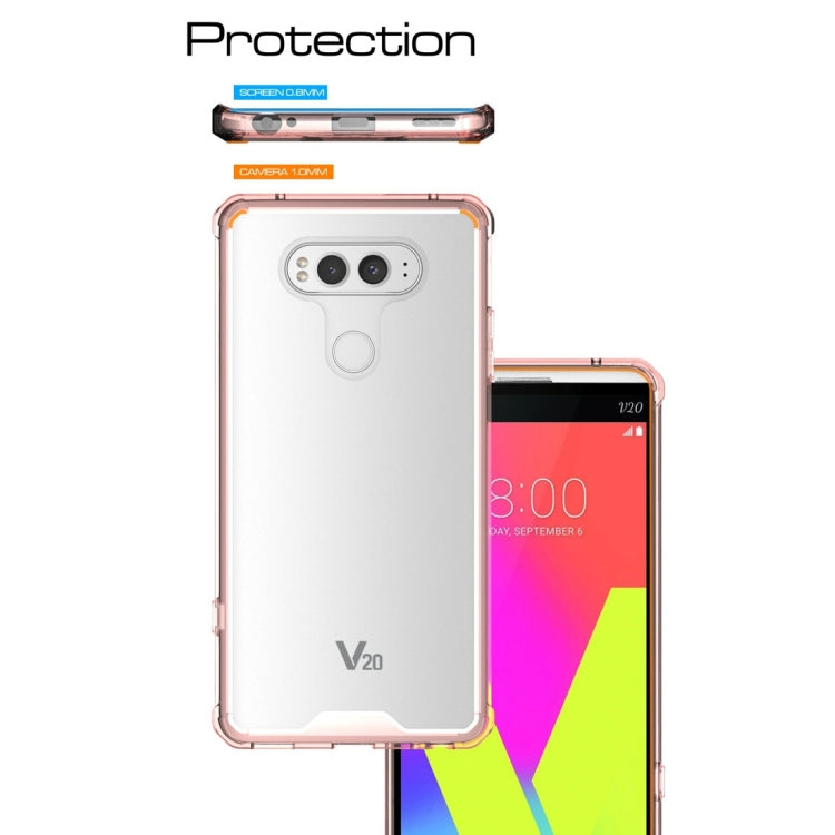 For LG V20 Transparent Shockproof TPU Protective Back Cover Case