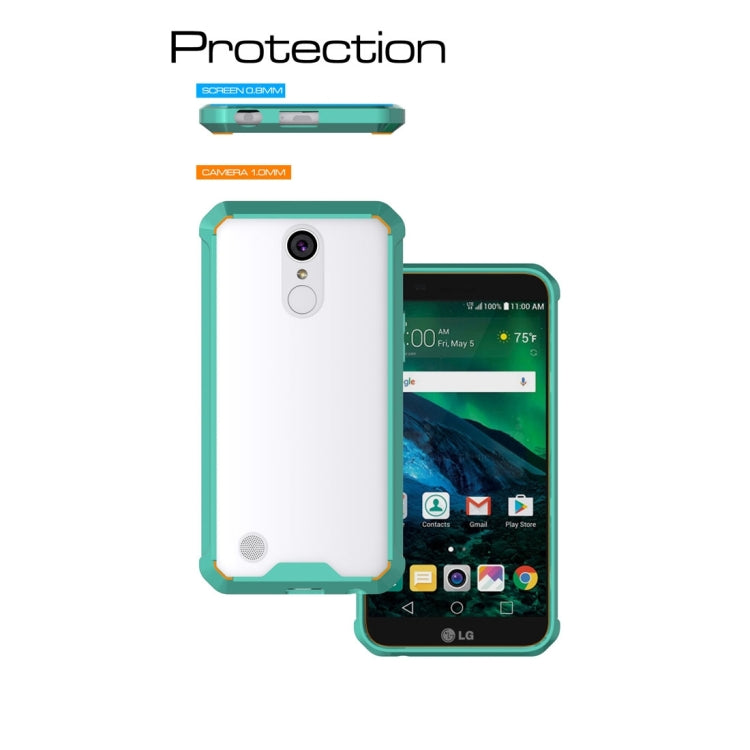 For LG K10 (2017) (US Version) Transparent Shockproof TPU Protective Back Cover Case, US Version