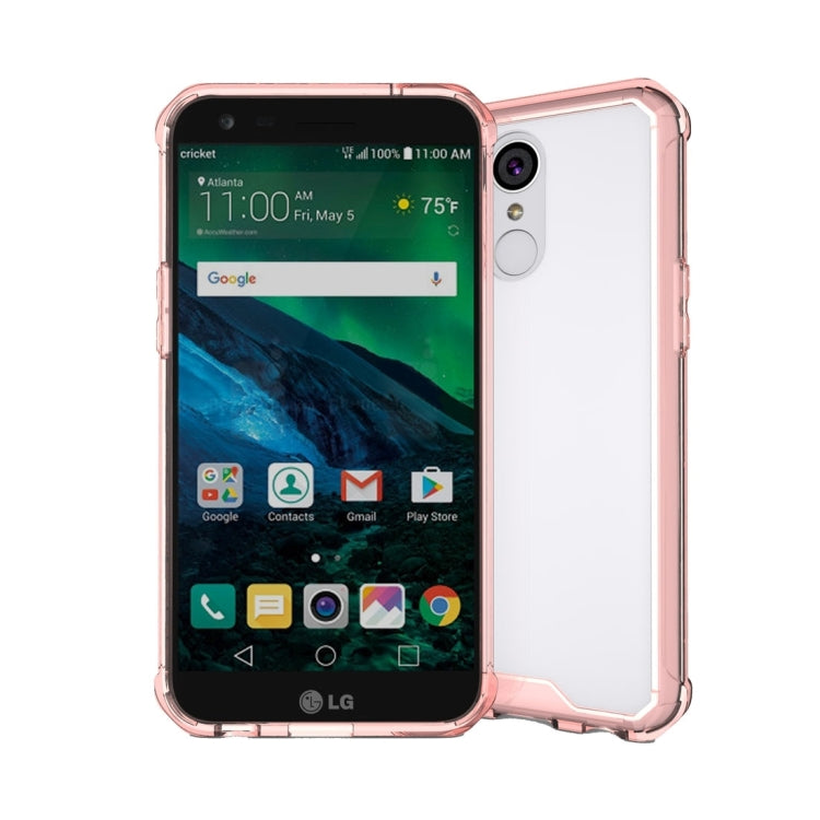 For LG K10 (2017) (US Version) Transparent Shockproof TPU Protective Back Cover Case, US Version
