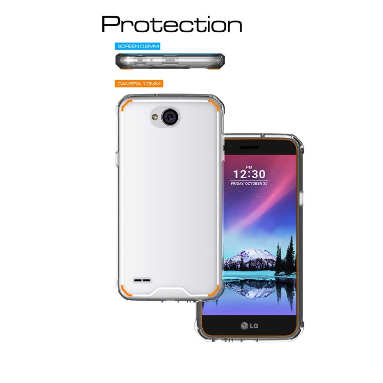 For LG X power2 Transparent Shockproof TPU Protective Back Cover Case