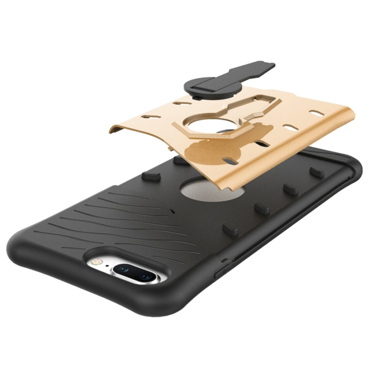 For OnePlus  5 Shock-Resistant 360 Degree Spin Sniper Hybrid Case TPU + PC Combination Case with Holder