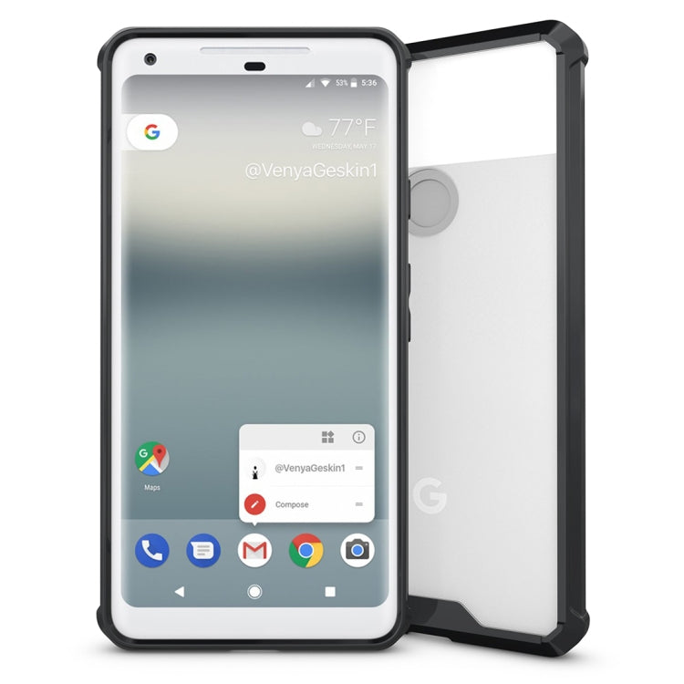 For Google Pixel 2 XL Acrylic + TPU Shockproof Transparent Armor Protective Back Cover Case