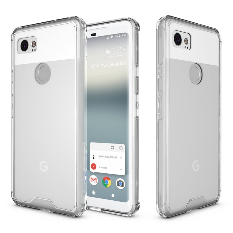 For Google Pixel 2 XL Acrylic + TPU Shockproof Transparent Armor Protective Back Cover Case
