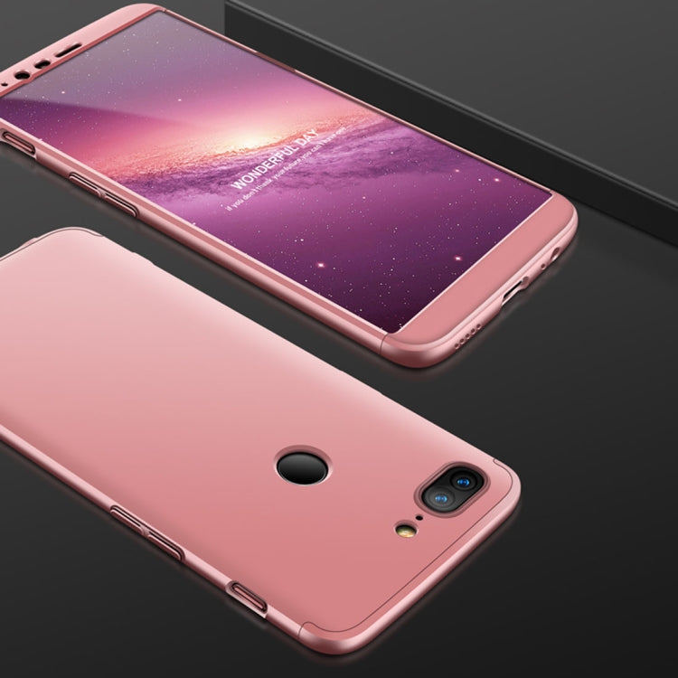 GKK For OnePlus  5T Three-paragraph 360 Degree Full Coverage PC Protective Case Back Cover