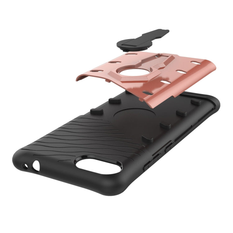 For Ausu Zenfone 4 Max ZC554KL PC + TPU Dropproof Sniper Hybrid Protective Back Cover Case with 360 Degree Rotation Holder