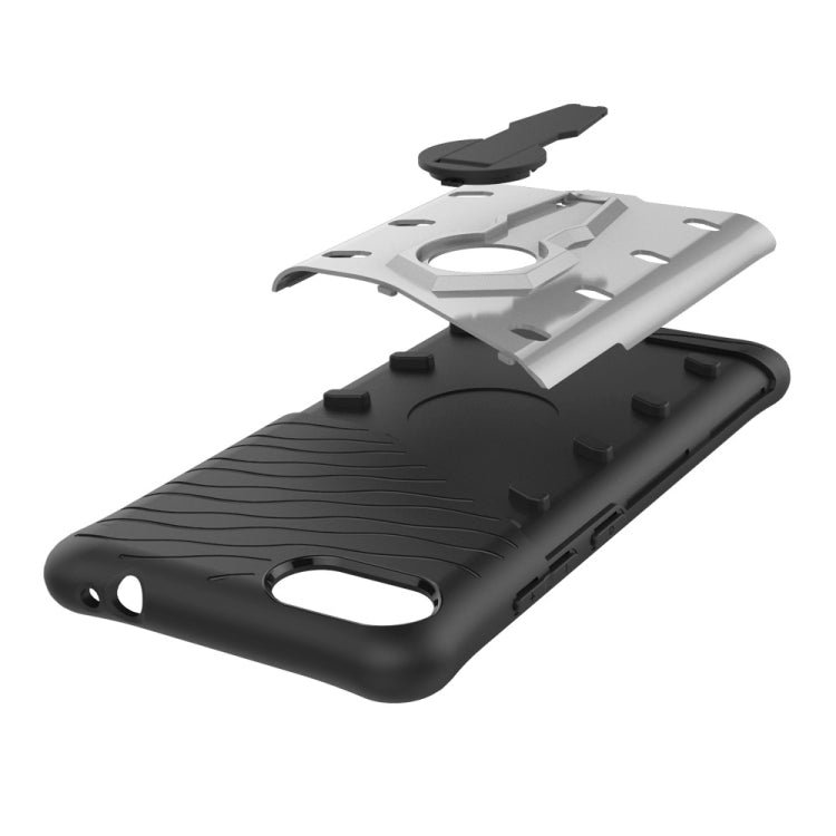 For Ausu Zenfone 4 Max ZC554KL PC + TPU Dropproof Sniper Hybrid Protective Back Cover Case with 360 Degree Rotation Holder