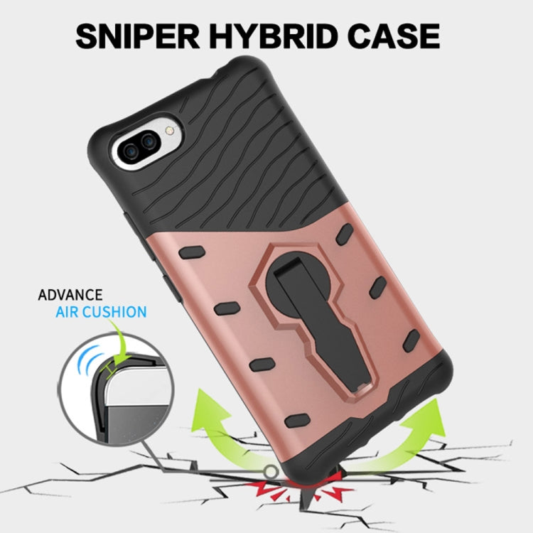 For Ausu Zenfone 4 Max ZC554KL PC + TPU Dropproof Sniper Hybrid Protective Back Cover Case with 360 Degree Rotation Holder