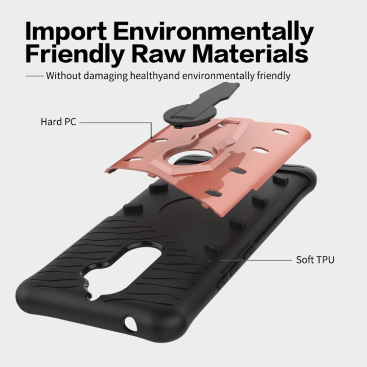 For Lenovo K8 Note PC + TPU Dropproof Sniper Hybrid Protective Back Cover Case with 360 Degree Rotation Holder