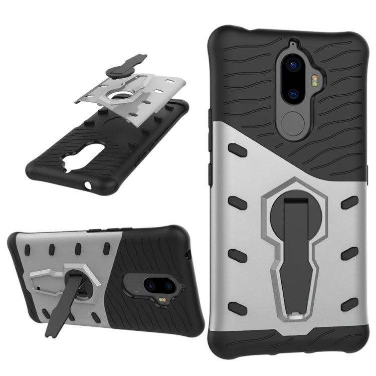 For Lenovo K8 Note PC + TPU Dropproof Sniper Hybrid Protective Back Cover Case with 360 Degree Rotation Holder