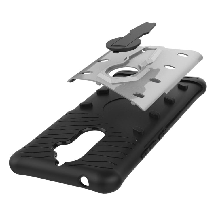 For Lenovo K8 Note PC + TPU Dropproof Sniper Hybrid Protective Back Cover Case with 360 Degree Rotation Holder