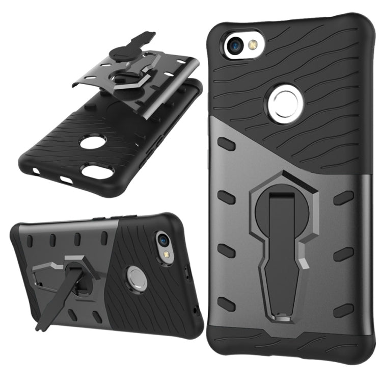 For Xiaomi  Redmi Note 5A PC + TPU Dropproof Sniper Hybrid Protective Back Cover Case with 360 Degree Rotation Holder