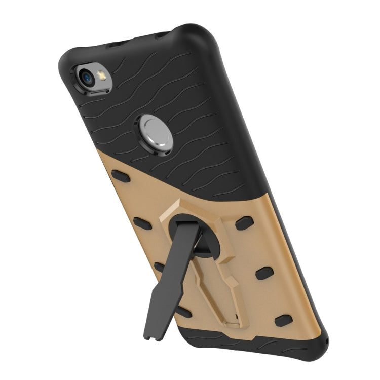For Xiaomi  Redmi Note 5A PC + TPU Dropproof Sniper Hybrid Protective Back Cover Case with 360 Degree Rotation Holder