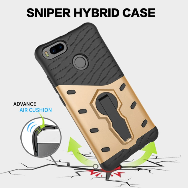 For Xiaomi  Mi 5X PC + TPU Dropproof Sniper Hybrid Protective Back Cover Case with 360 Degree Rotation Holder