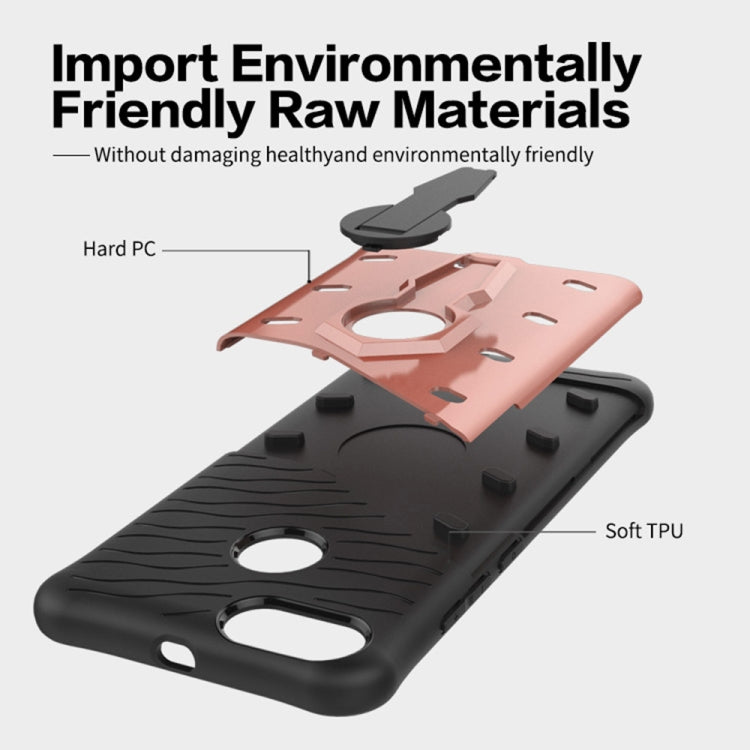 For Xiaomi  Mi 5X PC + TPU Dropproof Sniper Hybrid Protective Back Cover Case with 360 Degree Rotation Holder
