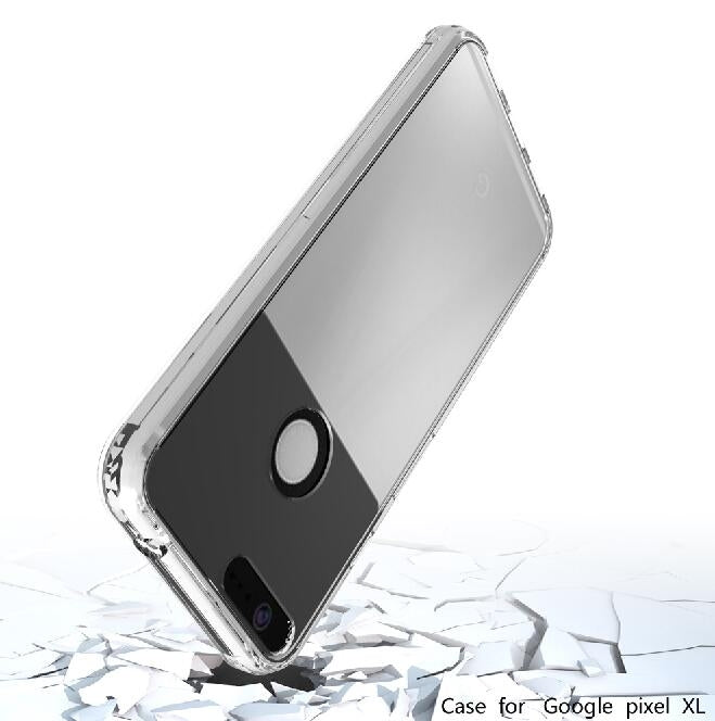 For Google Pixel XL Transparent Shockproof TPU Protective Back Cover Case