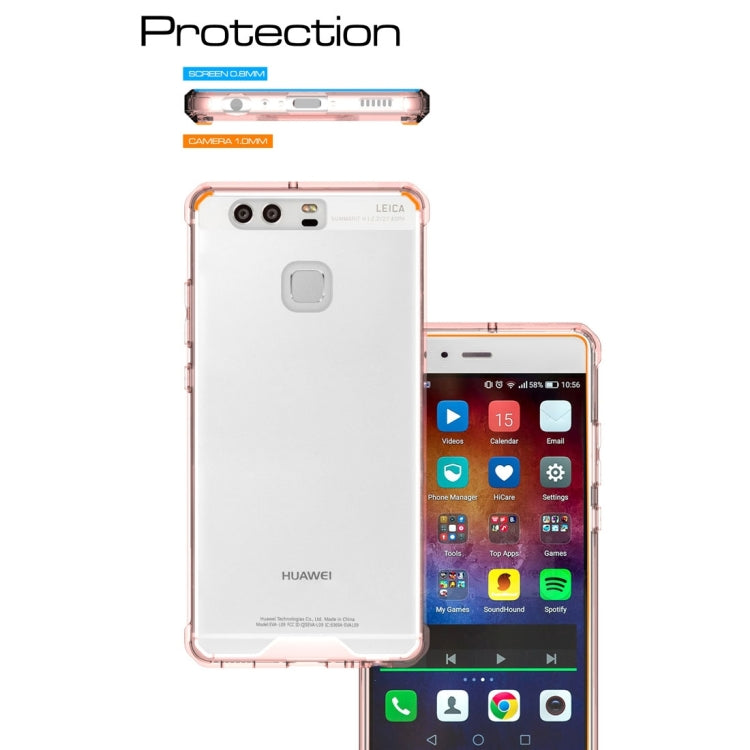 For Huawei   P9 Transparent Shockproof TPU Protective Back Cover Case
