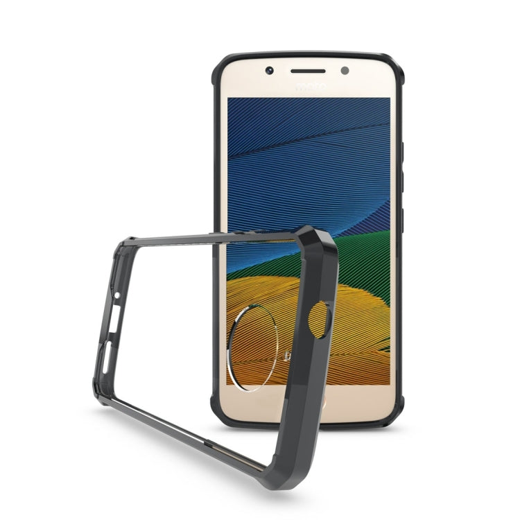 For Motorola Moto G5S Transparent Shockproof TPU Protective Back Cover Case