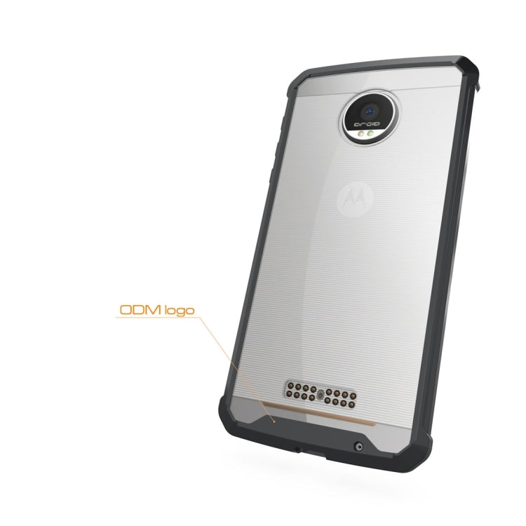 For Motorola Moto Z Transparent Shockproof TPU Protective Back Cover Case