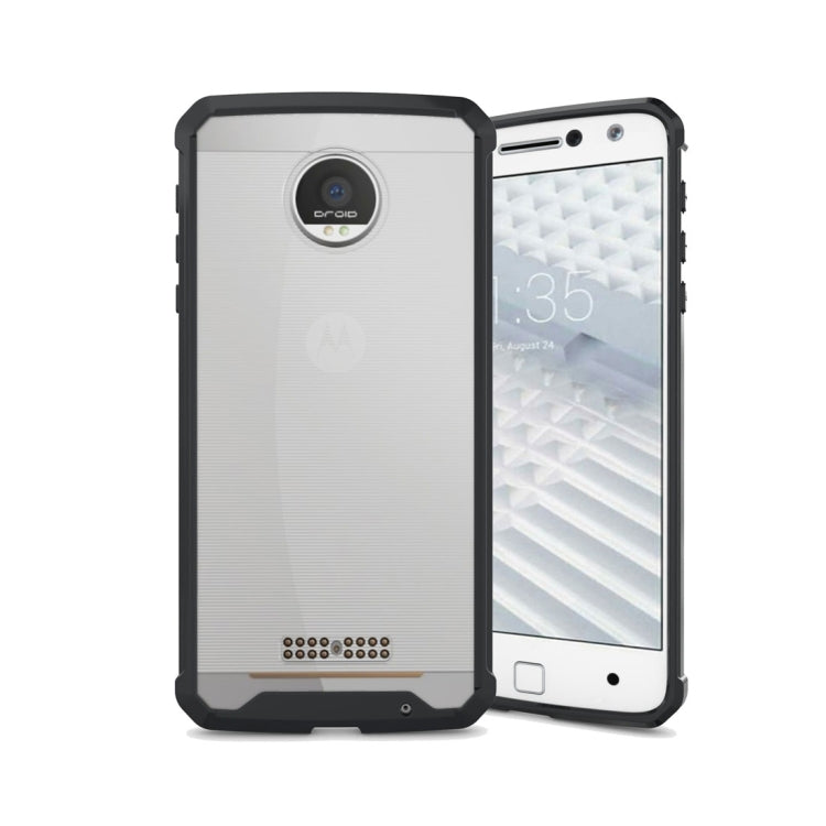 For Motorola Moto Z Transparent Shockproof TPU Protective Back Cover Case