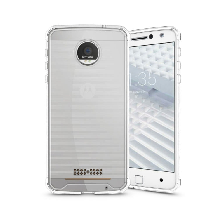 For Motorola Moto Z Transparent Shockproof TPU Protective Back Cover Case