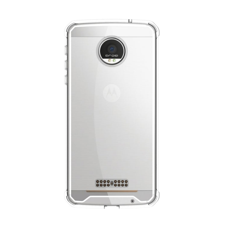 For Motorola Moto Z Transparent Shockproof TPU Protective Back Cover Case