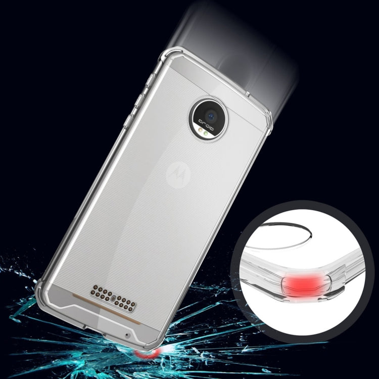 For Motorola Moto Z Transparent Shockproof TPU Protective Back Cover Case