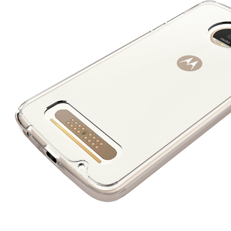 For Motorola Moto Z2 Play Transparent Shockproof TPU Protective Back Cover Case