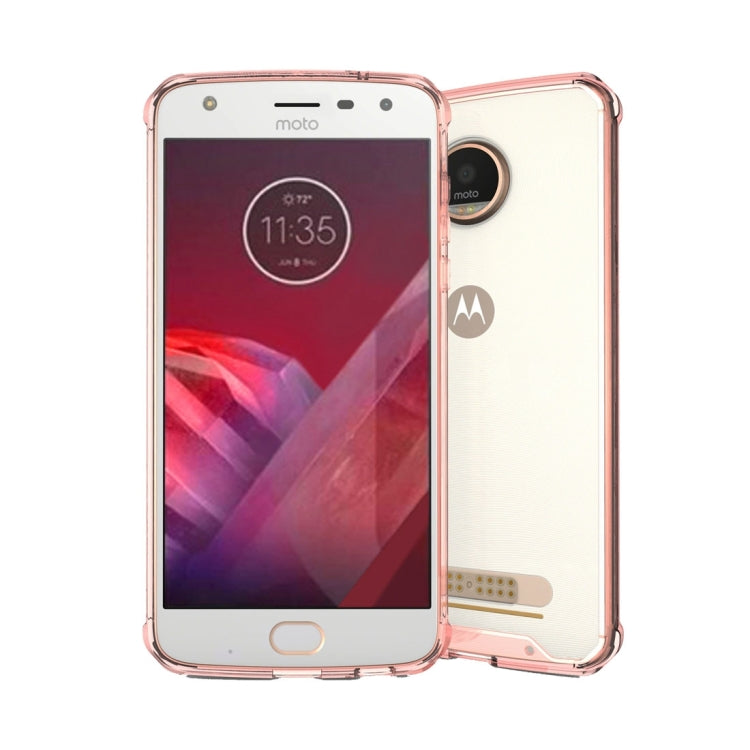 For Motorola Moto Z2 Play Transparent Shockproof TPU Protective Back Cover Case