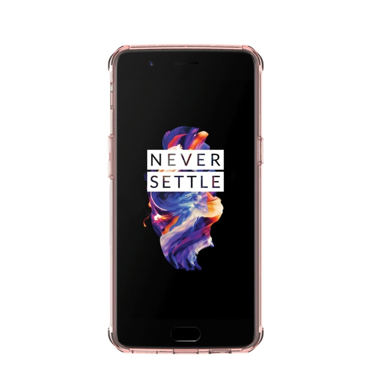 For OnePlus 5 Transparent Shockproof TPU Protective Back Cover Case