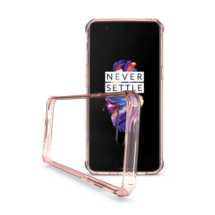 For OnePlus 5 Transparent Shockproof TPU Protective Back Cover Case