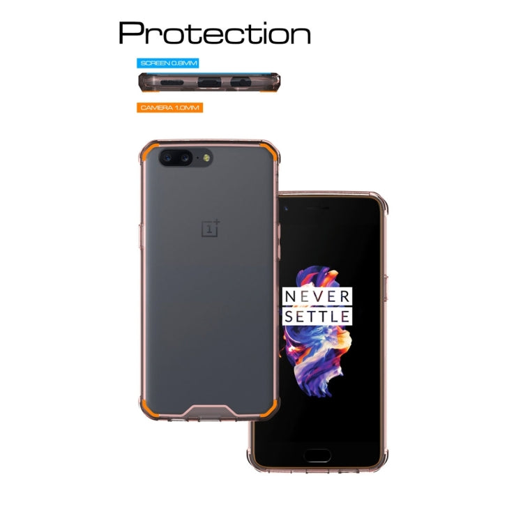 For OnePlus 5 Transparent Shockproof TPU Protective Back Cover Case