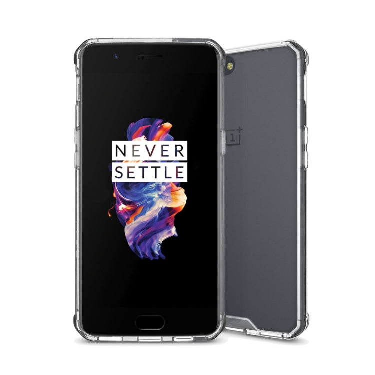 For OnePlus 5 Transparent Shockproof TPU Protective Back Cover Case