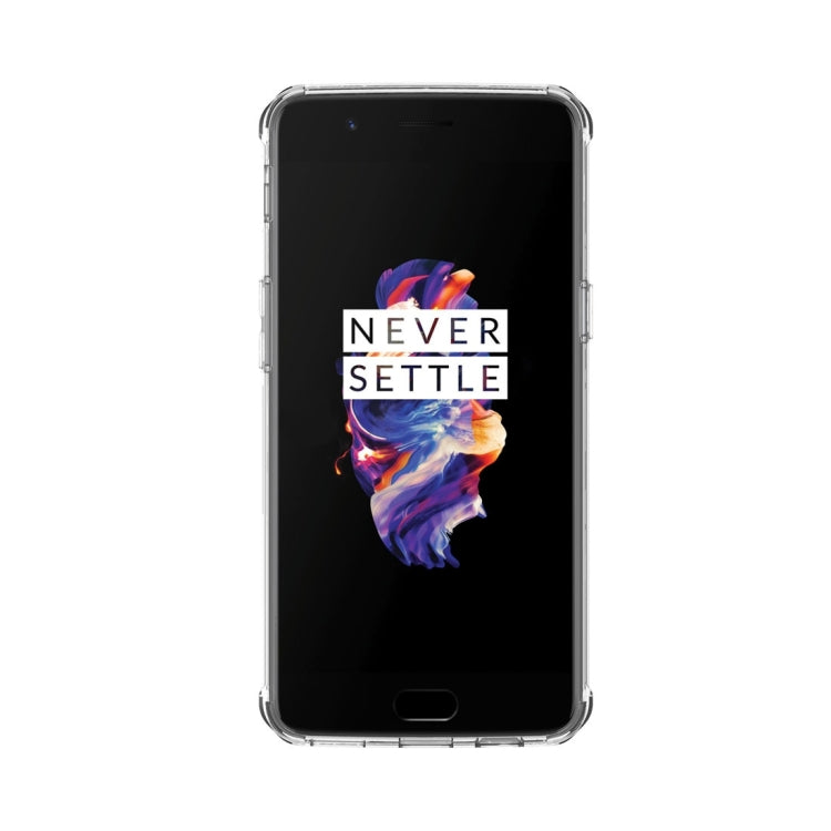 For OnePlus 5 Transparent Shockproof TPU Protective Back Cover Case