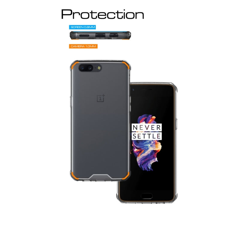 For OnePlus 5 Transparent Shockproof TPU Protective Back Cover Case