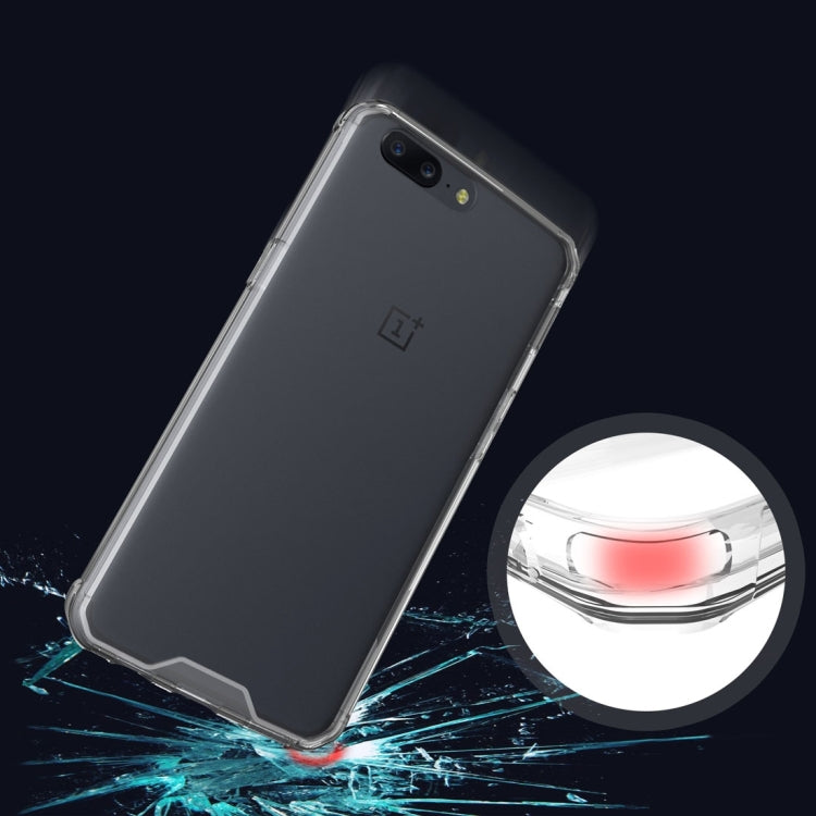 For OnePlus 5 Transparent Shockproof TPU Protective Back Cover Case