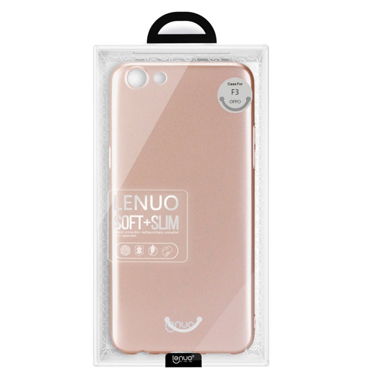 Lenuo for OPPO F3 PC Ultra-thin Impact Protection Case (Gold)
