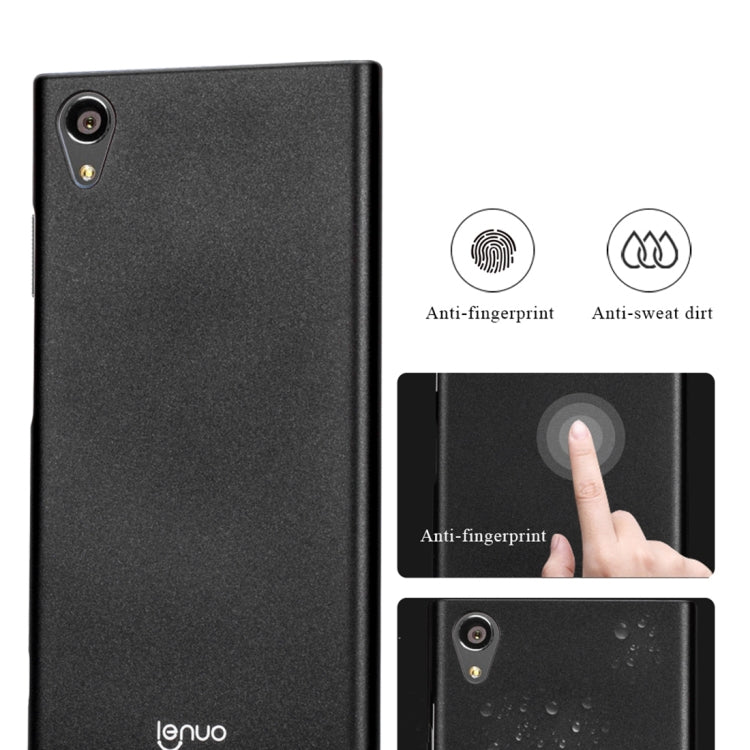 Lenuo for Sony Xperia XA1 Plus PC Ultra-thin Impact Protection Back Case Hard Cover(Black)