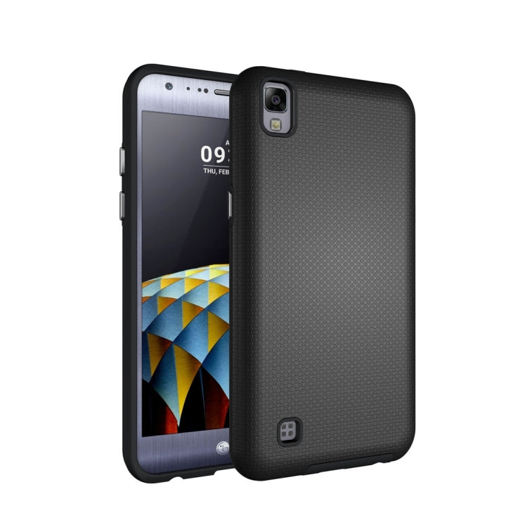 For LG X Power Ball Texture Anti-slip PC + TPU Protective Back Cover Case