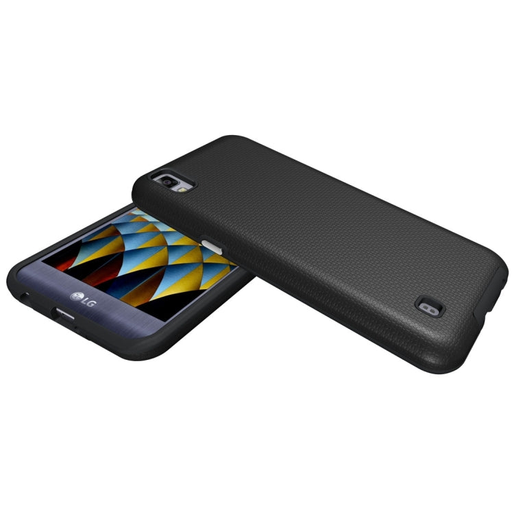 For LG X Power Ball Texture Anti-slip PC + TPU Protective Back Cover Case