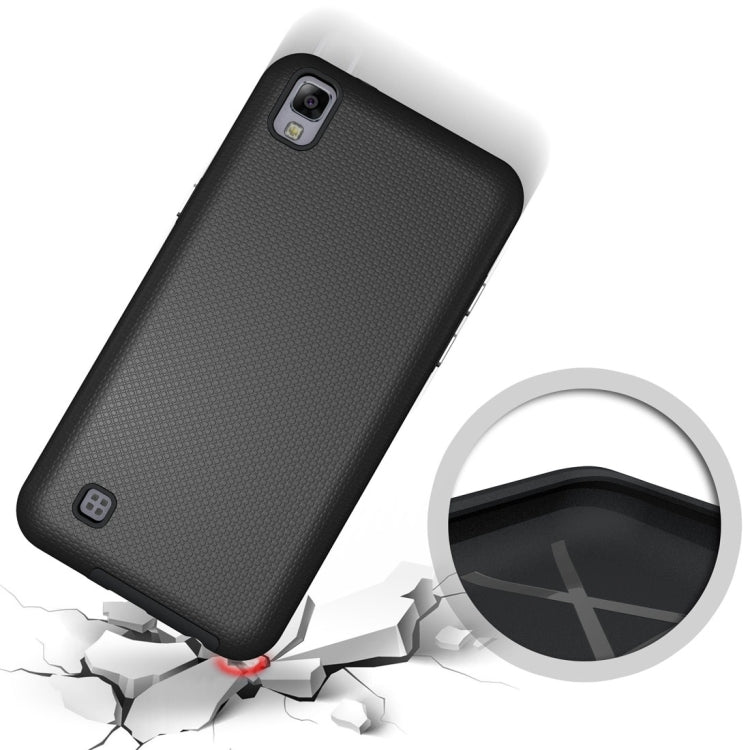 For LG X Power Ball Texture Anti-slip PC + TPU Protective Back Cover Case