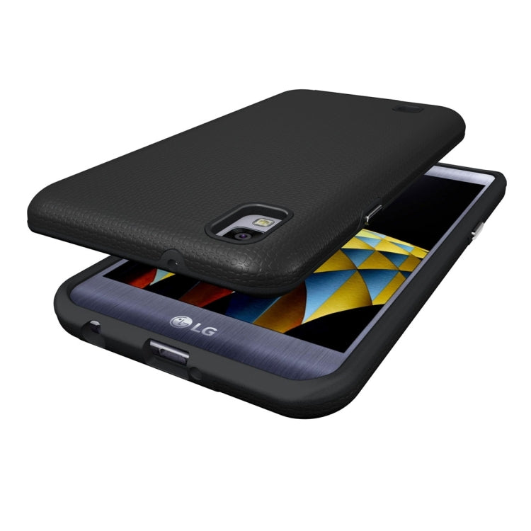 For LG X Power Ball Texture Anti-slip PC + TPU Protective Back Cover Case