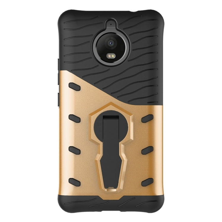 For Motorola Moto E4 Plus (EU Version) PC + TPU Dropproof Sniper Hybrid Protective Back Cover Case with 360 Degree Rotation Holder