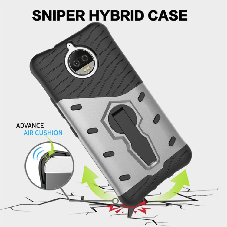 For Motorola Moto G5S Plus PC + TPU Dropproof Sniper Hybrid Protective Back Cover Case with 360 Degree Rotation Holder