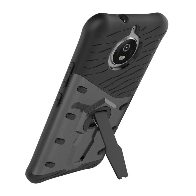 For Motorola Moto G5S PC + TPU Dropproof Sniper Hybrid Protective Back Cover Case with 360 Degree Rotation Holder