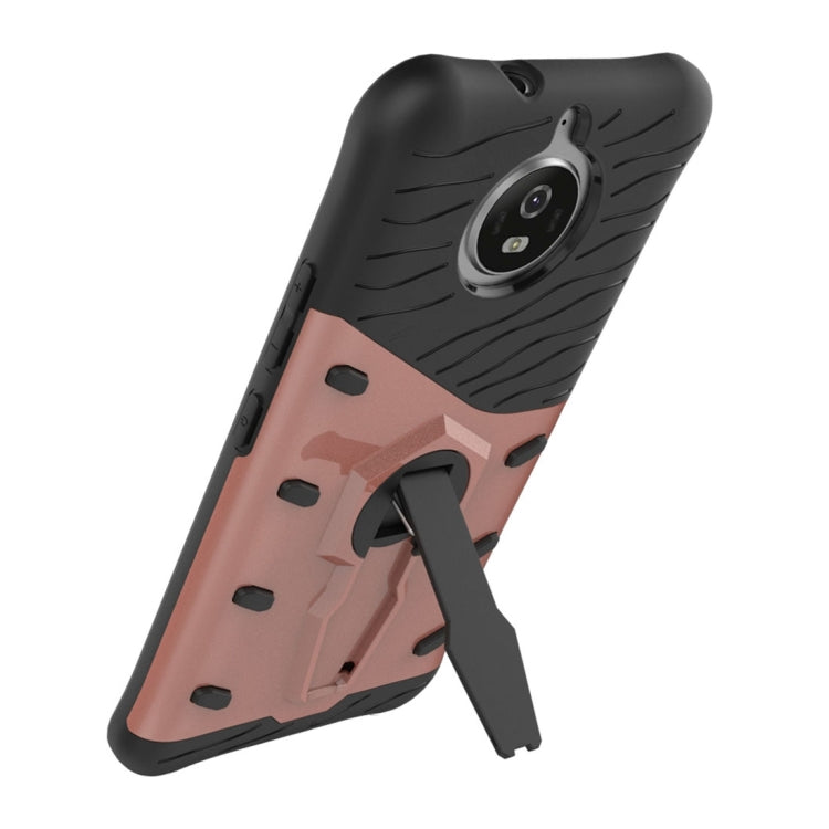 For Motorola Moto G5S PC + TPU Dropproof Sniper Hybrid Protective Back Cover Case with 360 Degree Rotation Holder