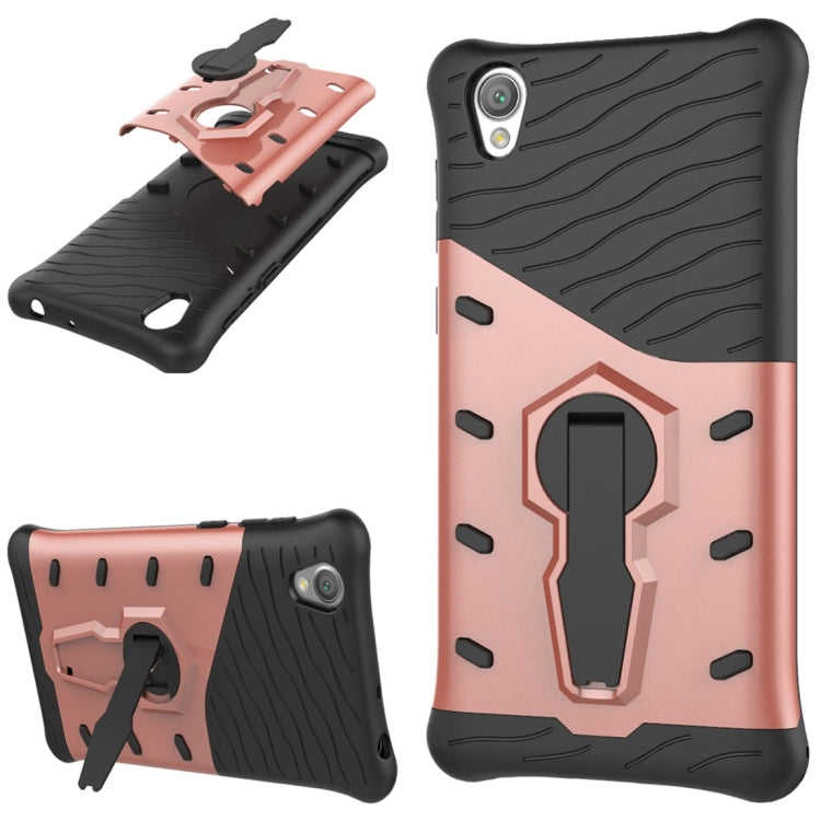 For Sony Xperia L1 PC + TPU Dropproof Sniper Hybrid Protective Back Cover Case with 360 Degree Rotation Holder