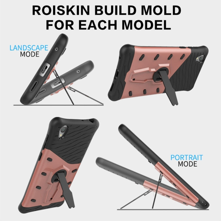 For Sony Xperia L1 PC + TPU Dropproof Sniper Hybrid Protective Back Cover Case with 360 Degree Rotation Holder