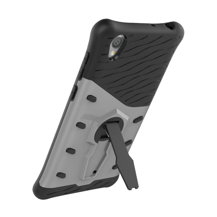 For Sony Xperia L1 PC + TPU Dropproof Sniper Hybrid Protective Back Cover Case with 360 Degree Rotation Holder