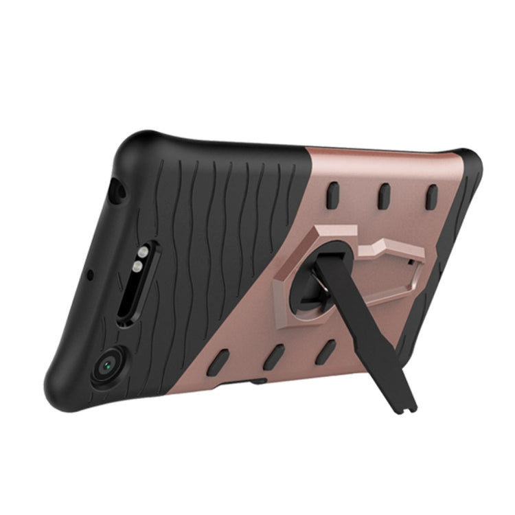 For Sony Xperia XZ1 PC + TPU Dropproof Sniper Hybrid Protective Back Cover Case with 360 Degree Rotation Holder