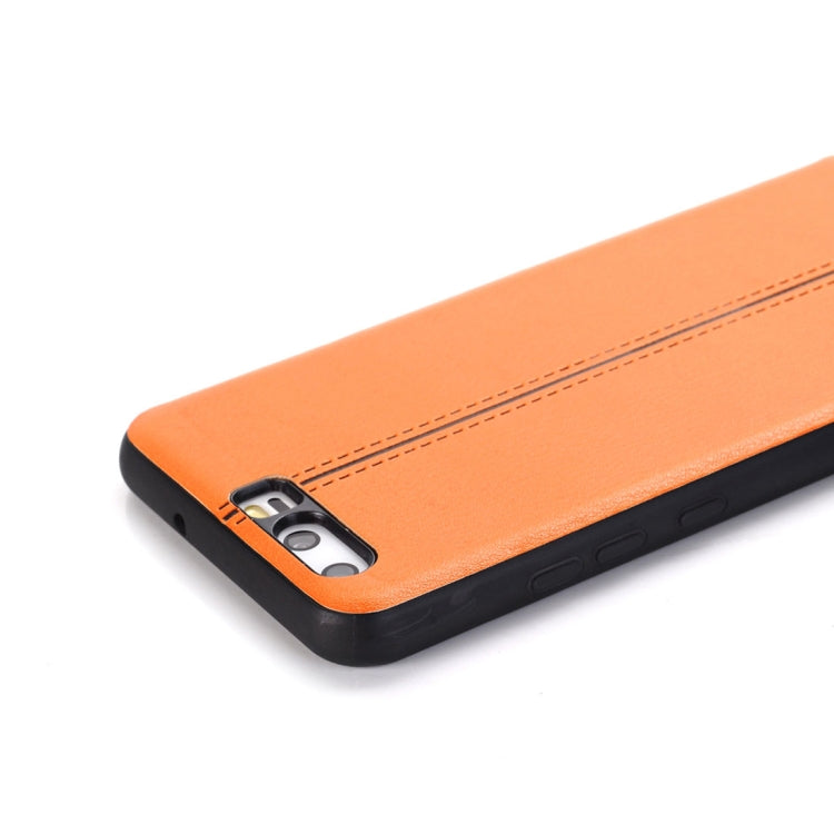 For Huawei  P10 Plain Weave Texture Leather Surface Protective Back Cover Case